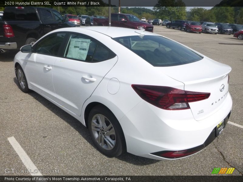 Quartz White Pearl / Black 2020 Hyundai Elantra SEL