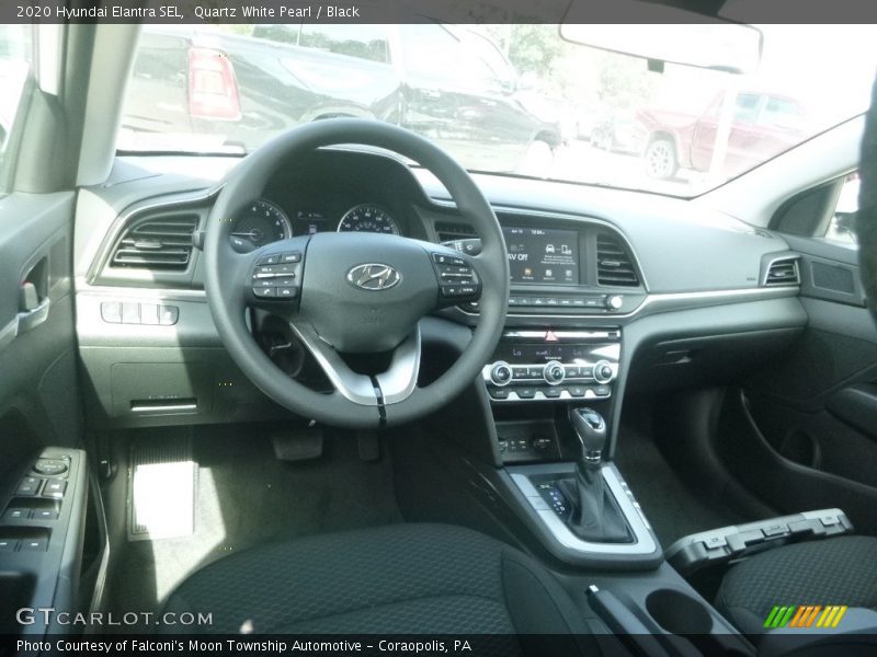 Quartz White Pearl / Black 2020 Hyundai Elantra SEL