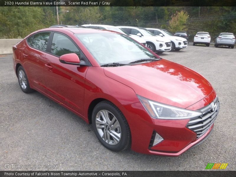 Scarlet Red Pearl / Gray 2020 Hyundai Elantra Value Edition