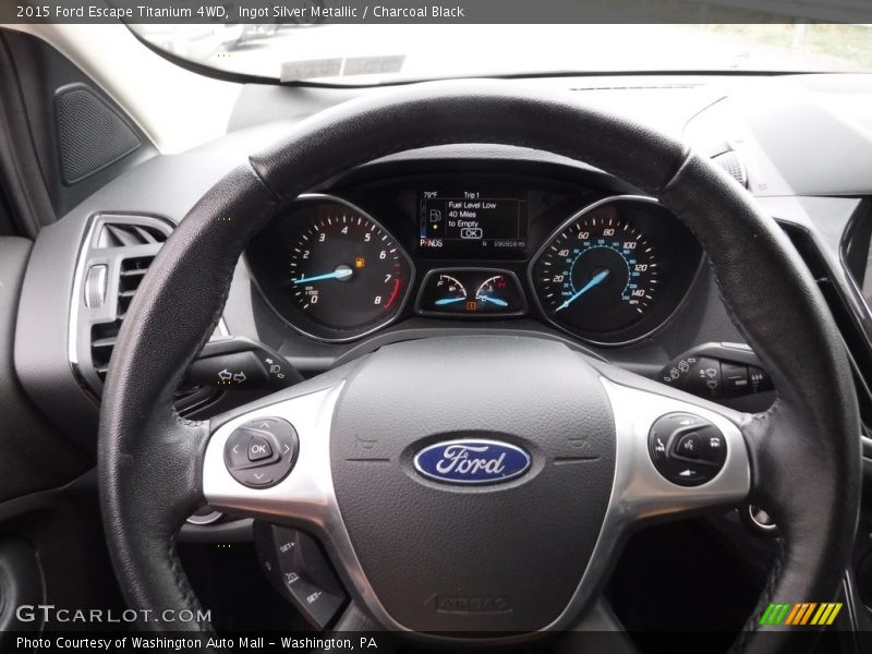 Ingot Silver Metallic / Charcoal Black 2015 Ford Escape Titanium 4WD