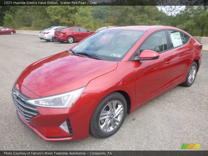 Scarlet Red Pearl / Gray 2020 Hyundai Elantra Value Edition