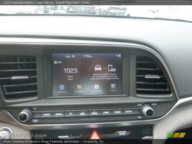 Scarlet Red Pearl / Gray 2020 Hyundai Elantra Value Edition