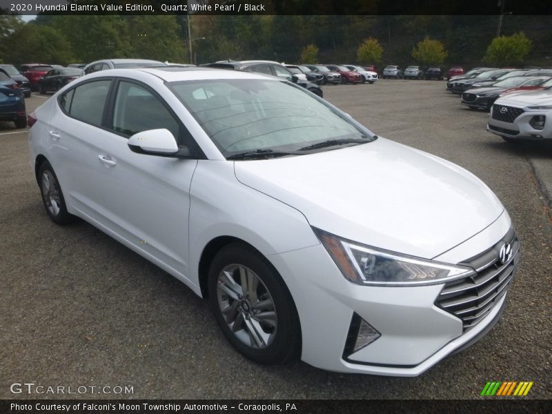 Quartz White Pearl / Black 2020 Hyundai Elantra Value Edition