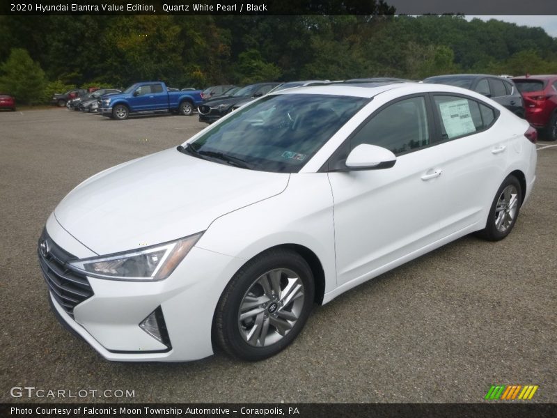 Quartz White Pearl / Black 2020 Hyundai Elantra Value Edition