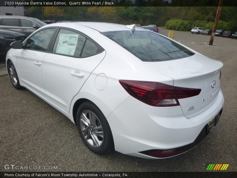 Quartz White Pearl / Black 2020 Hyundai Elantra Value Edition