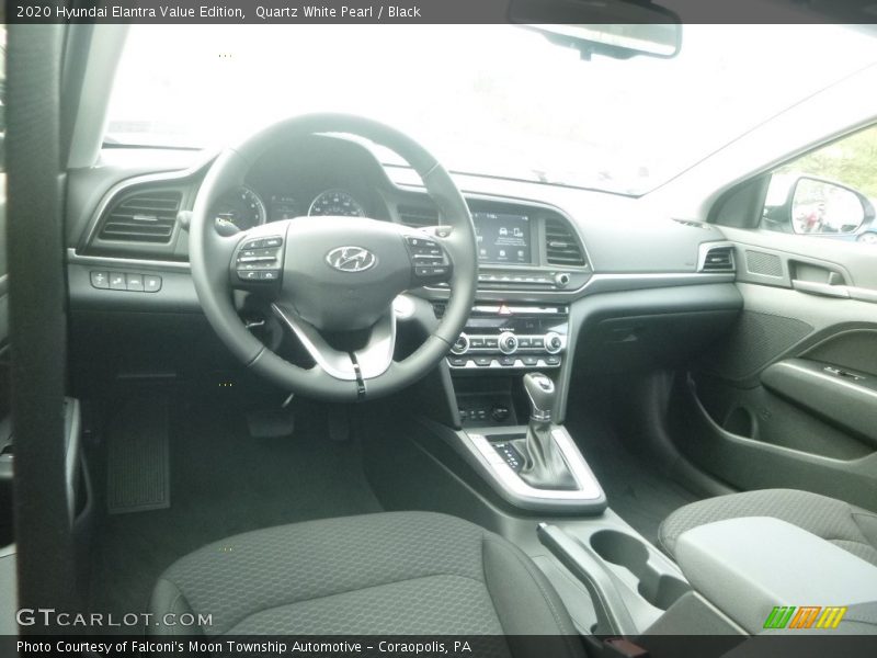 Quartz White Pearl / Black 2020 Hyundai Elantra Value Edition