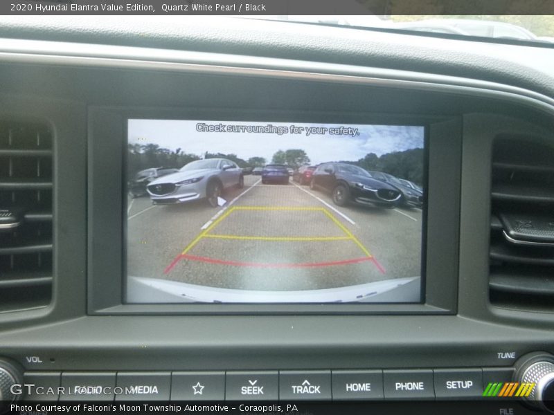 Quartz White Pearl / Black 2020 Hyundai Elantra Value Edition