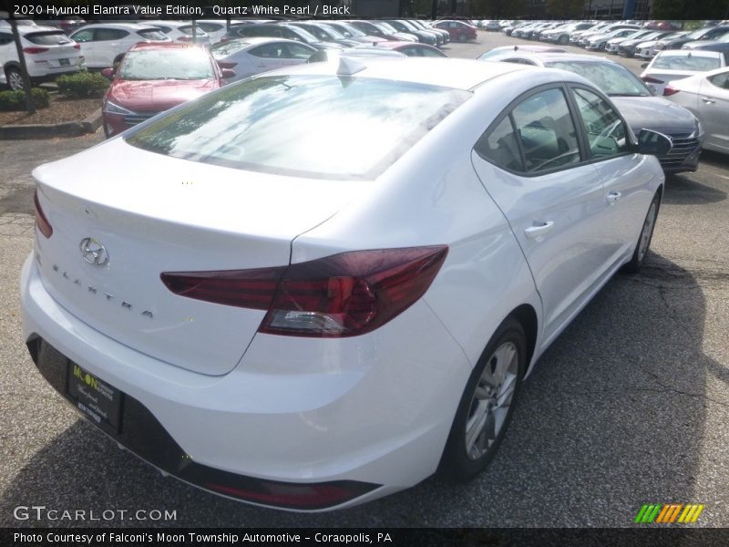 Quartz White Pearl / Black 2020 Hyundai Elantra Value Edition