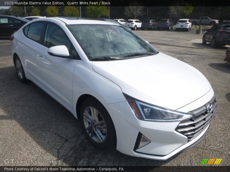 Quartz White Pearl / Black 2020 Hyundai Elantra Value Edition