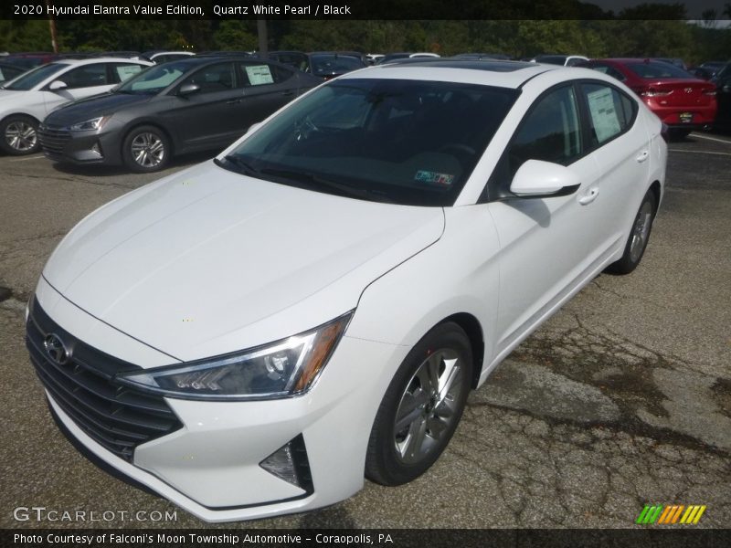 Quartz White Pearl / Black 2020 Hyundai Elantra Value Edition