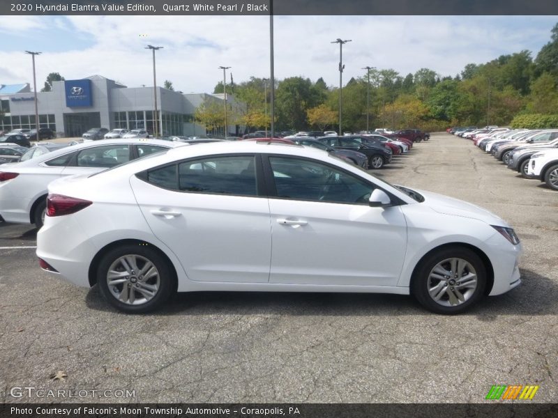 Quartz White Pearl / Black 2020 Hyundai Elantra Value Edition