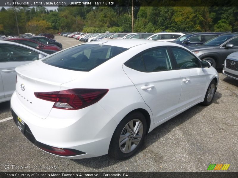 Quartz White Pearl / Black 2020 Hyundai Elantra Value Edition