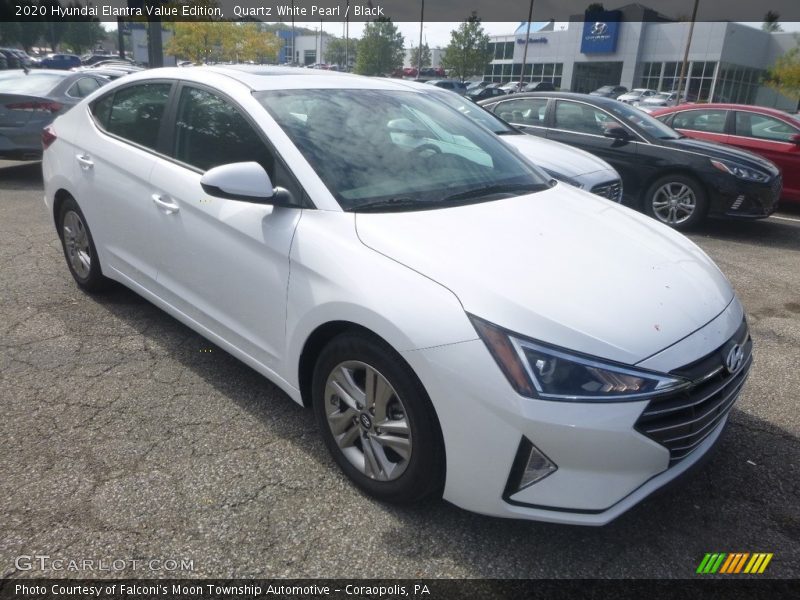 Quartz White Pearl / Black 2020 Hyundai Elantra Value Edition