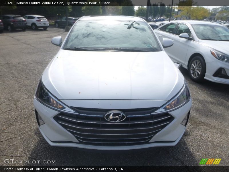 Quartz White Pearl / Black 2020 Hyundai Elantra Value Edition