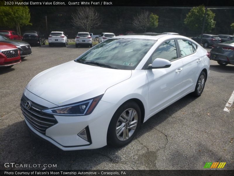 Quartz White Pearl / Black 2020 Hyundai Elantra Value Edition