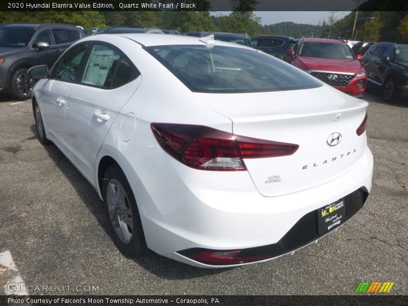 Quartz White Pearl / Black 2020 Hyundai Elantra Value Edition