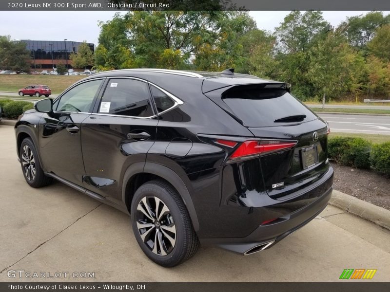 Obsidian / Circuit Red 2020 Lexus NX 300 F Sport AWD