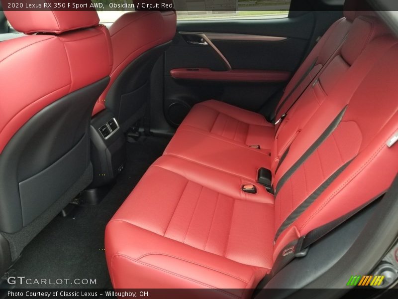 Rear Seat of 2020 RX 350 F Sport AWD