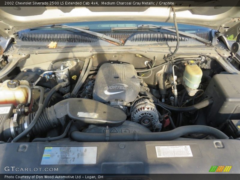 Medium Charcoal Gray Metallic / Graphite 2002 Chevrolet Silverado 2500 LS Extended Cab 4x4