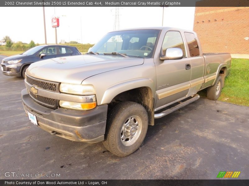 Medium Charcoal Gray Metallic / Graphite 2002 Chevrolet Silverado 2500 LS Extended Cab 4x4