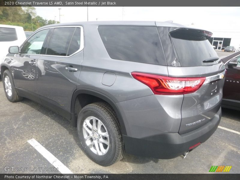 Satin Steel Metallic / Jet Black 2020 Chevrolet Traverse LS AWD