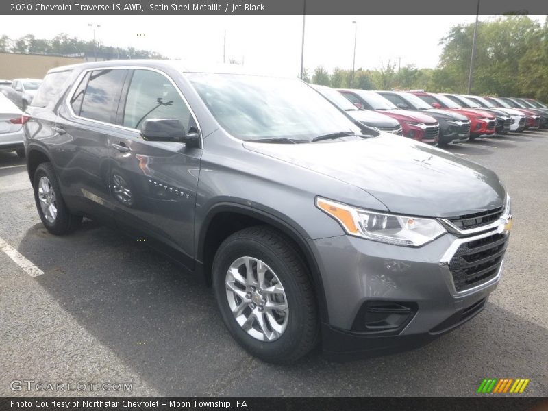 Satin Steel Metallic / Jet Black 2020 Chevrolet Traverse LS AWD