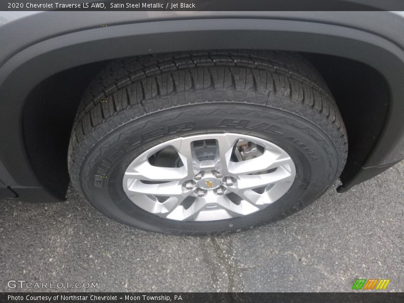 Satin Steel Metallic / Jet Black 2020 Chevrolet Traverse LS AWD