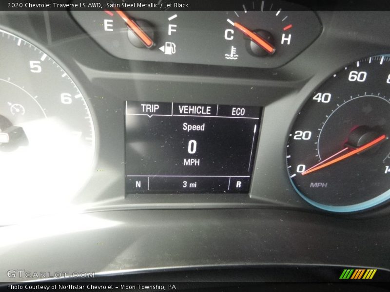 Satin Steel Metallic / Jet Black 2020 Chevrolet Traverse LS AWD