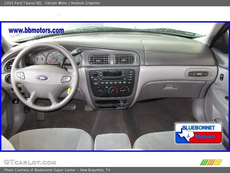 Vibrant White / Medium Graphite 2003 Ford Taurus SES