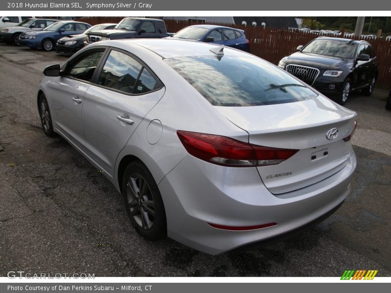 Symphony Silver / Gray 2018 Hyundai Elantra SEL