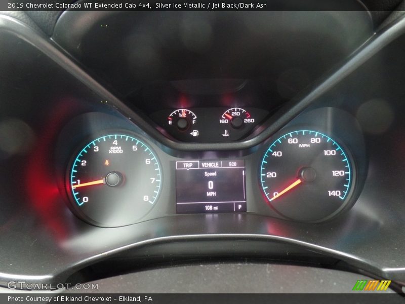 Silver Ice Metallic / Jet Black/Dark Ash 2019 Chevrolet Colorado WT Extended Cab 4x4