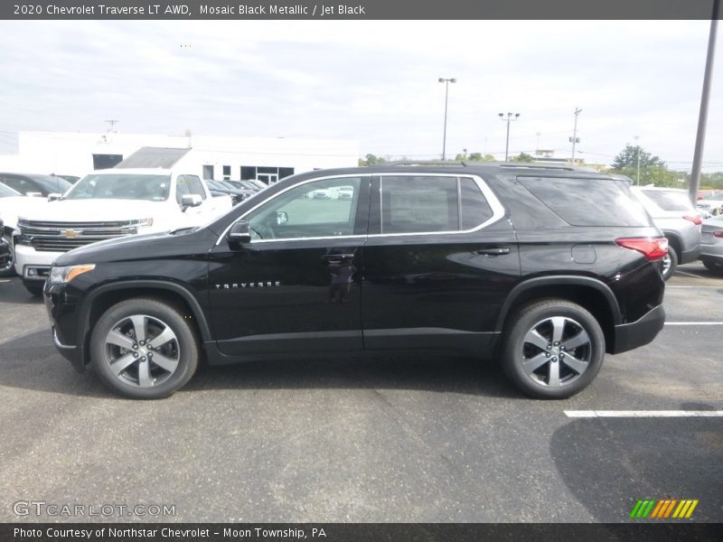 Mosaic Black Metallic / Jet Black 2020 Chevrolet Traverse LT AWD