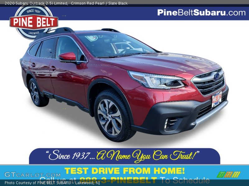 Crimson Red Pearl / Slate Black 2020 Subaru Outback 2.5i Limited