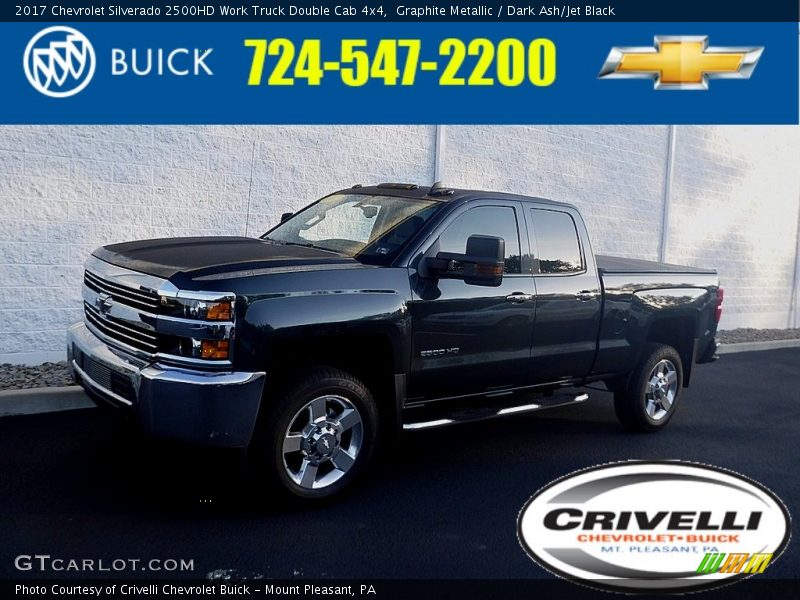 Graphite Metallic / Dark Ash/Jet Black 2017 Chevrolet Silverado 2500HD Work Truck Double Cab 4x4