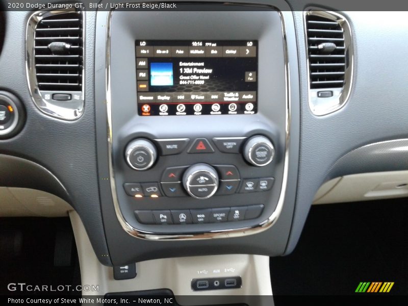 Billet / Light Frost Beige/Black 2020 Dodge Durango GT