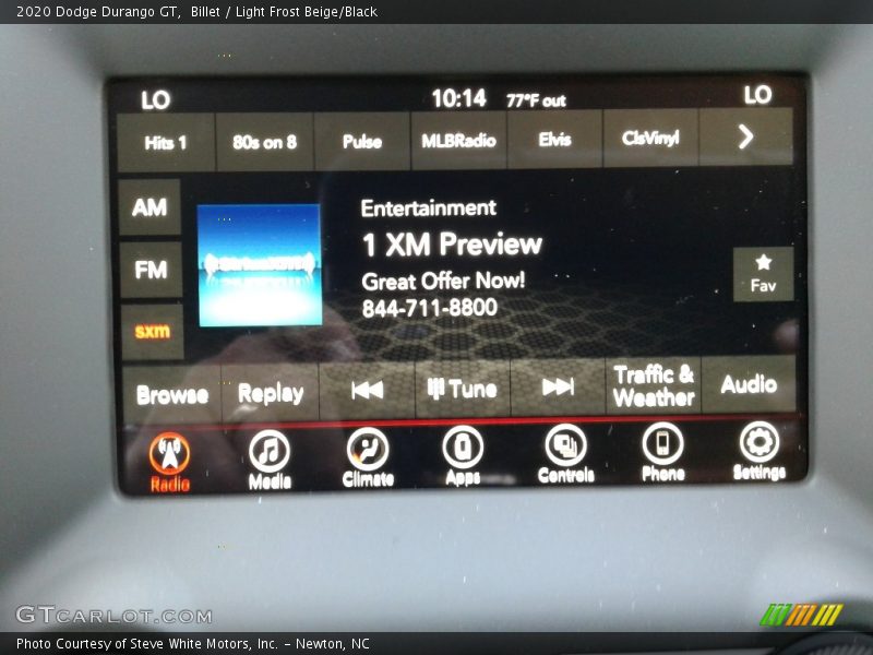 Billet / Light Frost Beige/Black 2020 Dodge Durango GT