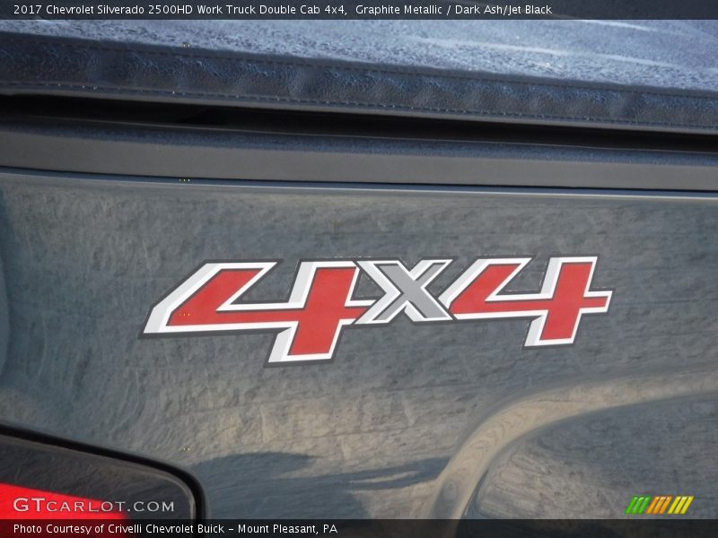 Graphite Metallic / Dark Ash/Jet Black 2017 Chevrolet Silverado 2500HD Work Truck Double Cab 4x4