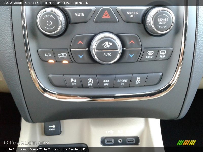 Billet / Light Frost Beige/Black 2020 Dodge Durango GT