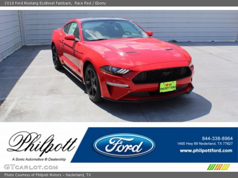 Race Red / Ebony 2019 Ford Mustang EcoBoost Fastback
