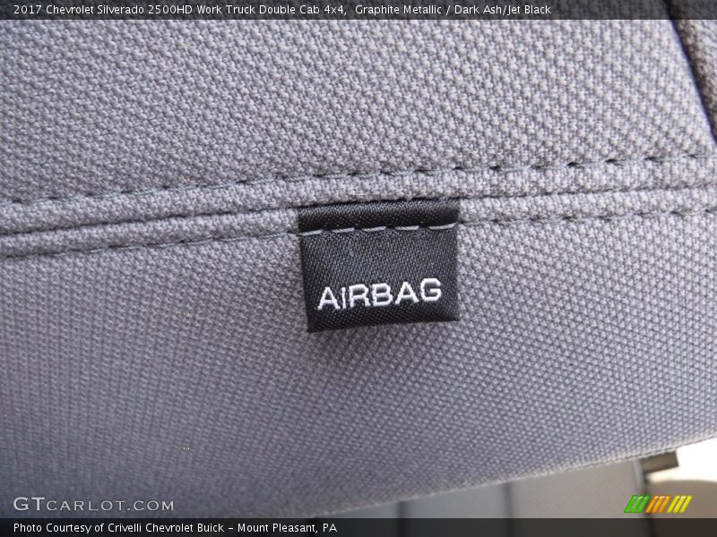 Graphite Metallic / Dark Ash/Jet Black 2017 Chevrolet Silverado 2500HD Work Truck Double Cab 4x4