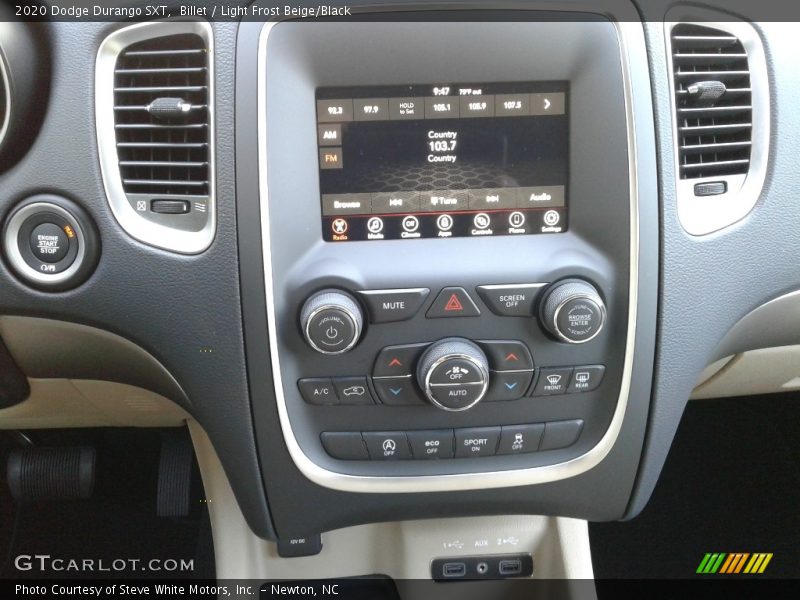 Billet / Light Frost Beige/Black 2020 Dodge Durango SXT