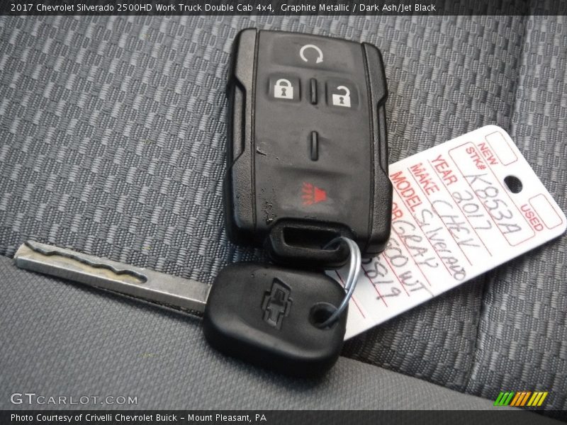 Graphite Metallic / Dark Ash/Jet Black 2017 Chevrolet Silverado 2500HD Work Truck Double Cab 4x4