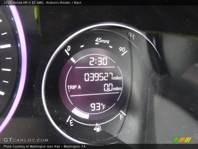 Mulberry Metallic / Black 2016 Honda HR-V EX AWD