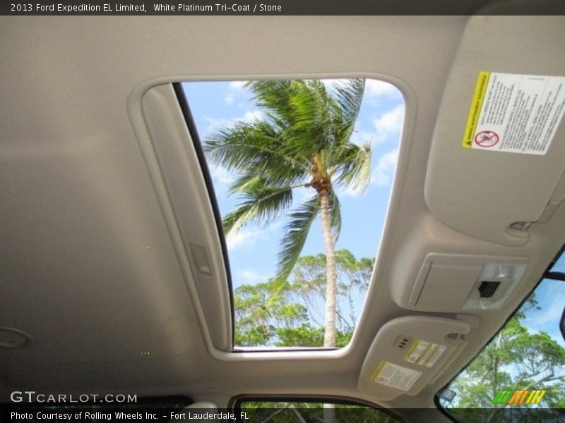 White Platinum Tri-Coat / Stone 2013 Ford Expedition EL Limited