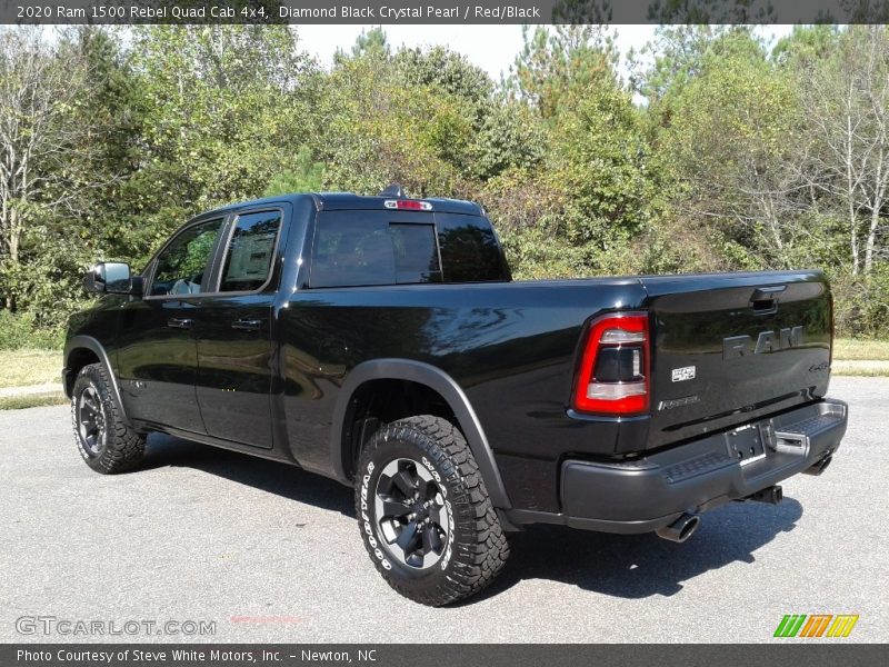 Diamond Black Crystal Pearl / Red/Black 2020 Ram 1500 Rebel Quad Cab 4x4