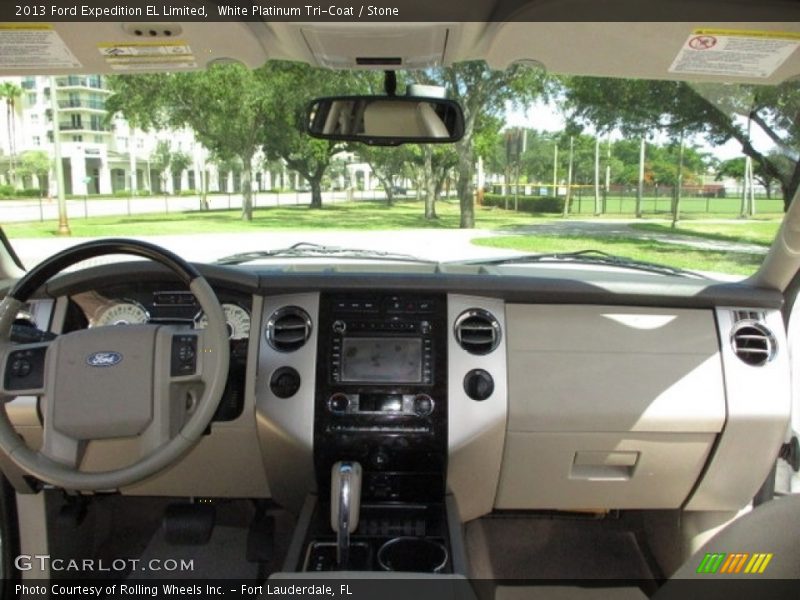White Platinum Tri-Coat / Stone 2013 Ford Expedition EL Limited