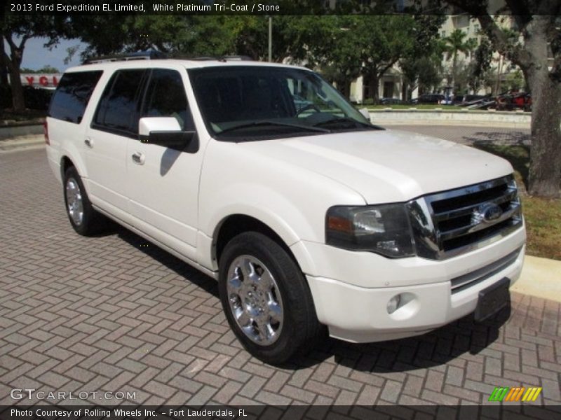 White Platinum Tri-Coat / Stone 2013 Ford Expedition EL Limited