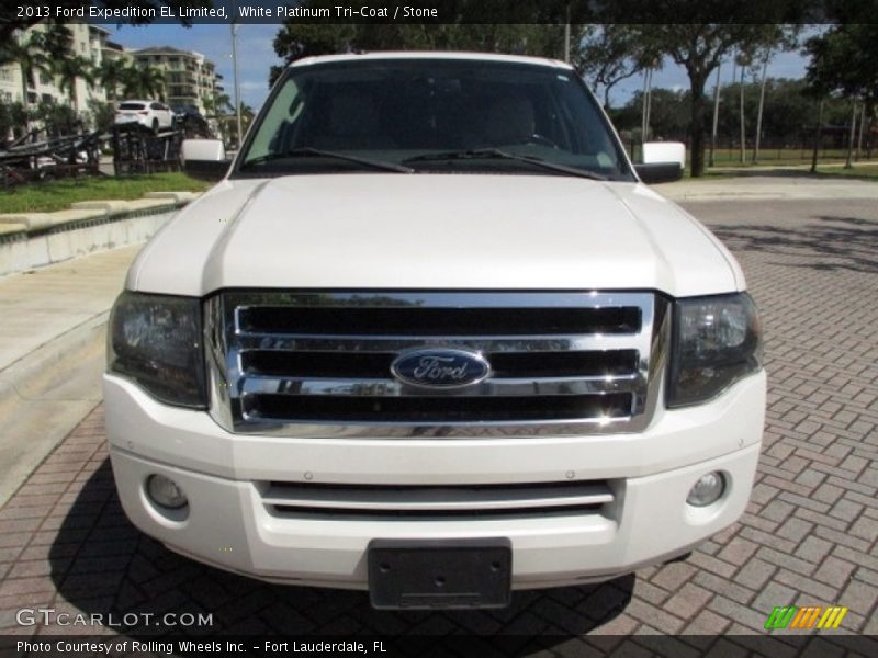 White Platinum Tri-Coat / Stone 2013 Ford Expedition EL Limited