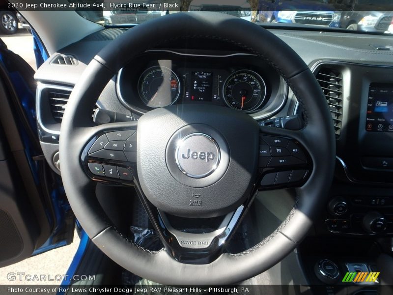 Hydro Blue Pearl / Black 2020 Jeep Cherokee Altitude 4x4