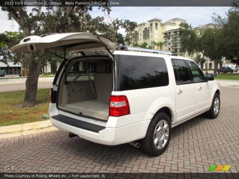 White Platinum Tri-Coat / Stone 2013 Ford Expedition EL Limited